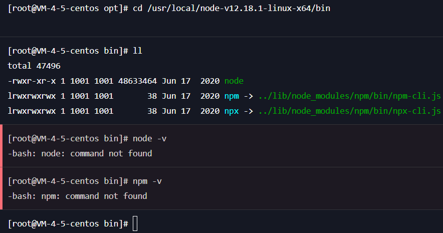 Linux安装nodejs2